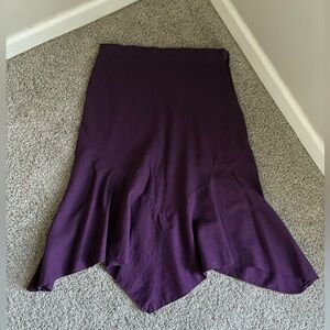 Whimsigoth Fairy Purple Asymmetrical Skirt Linen Blend Size XL
